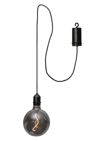 STAR Trading Szklana kula LED "Bowl" w kolorze czarnym - 12,5 x 19,5 cm