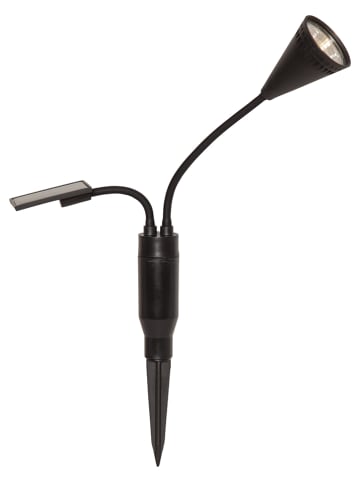 STAR Trading LED-Solar-Gartenstecker "Powerspot" in Schwarz - (H)34 cm