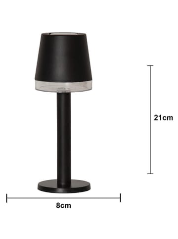 STAR Trading LED-Solar-Dekoration "Parvus" in Schwarz - (B)8 x (H)21 cm