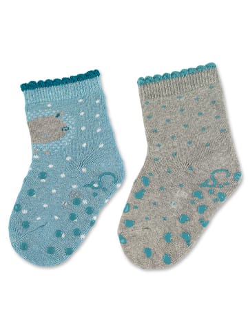 Sterntaler ABS-Socken in Blau/ Grau