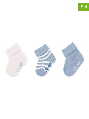 Sterntaler 3-delige set: babysokken crème/blauw