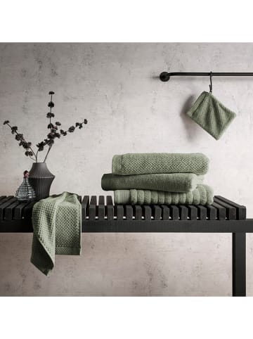 HNL 2-częściowy zestaw ręczników kąpielowych "Premium" w kolorze khaki