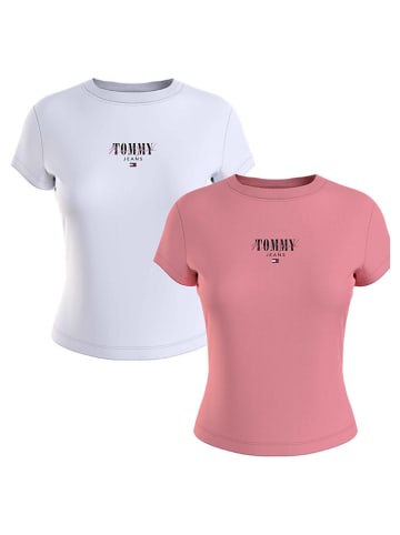 Tommy Hilfiger 2-delige set: shirts roze/wit