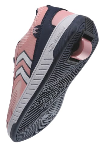 Breezy Rollers Sneakers met wielen "Gisli" donkerblauw/lichtroze