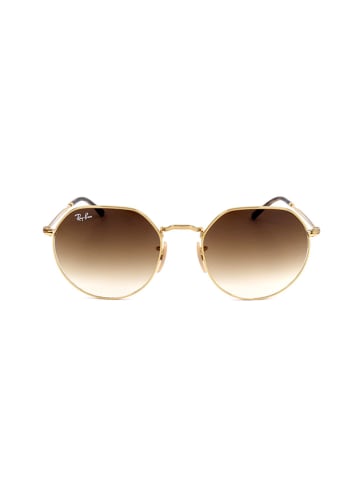 Ray Ban Unisex-Sonnenbrille in Gold/ Braun