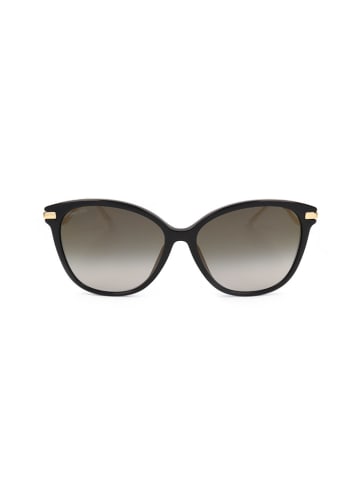 Jimmy Choo Damen-Sonnenbrille in Schwarz-Gold/ Grau