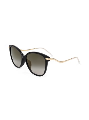 Jimmy Choo Damen-Sonnenbrille in Schwarz-Gold/ Grau