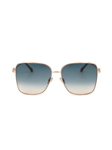 Jimmy Choo Damskie okulary przeciwsłoneczne w kolorze złoto-niebieskim