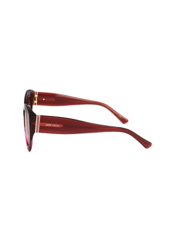 Jimmy Choo Damskie okulary przeciwsłoneczne w kolorze czerwono-jasnoróżowo-brązowym