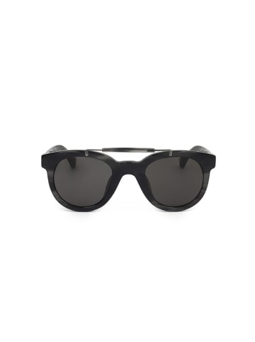 Linda Farrow Męskie okulary przeciwsłoneczne w kolorze czarno-szarym