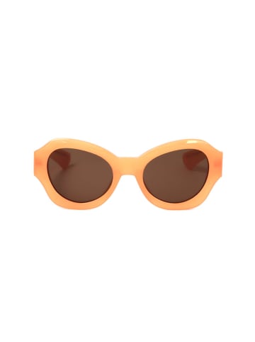 Linda Farrow Damskie okulary przeciwsłoneczne w kolorze pomarańczowo-brązowym