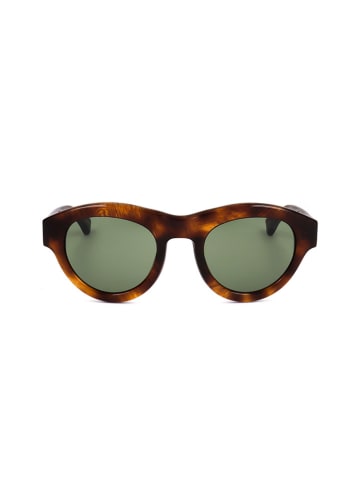 Linda Farrow Damskie okulary przeciwsłoneczne w kolorze brązowo-zielonym