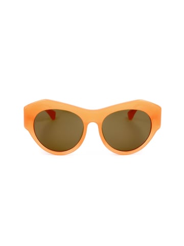 Linda Farrow Damen-Sonnenbrille in Orange/ Hellbraun