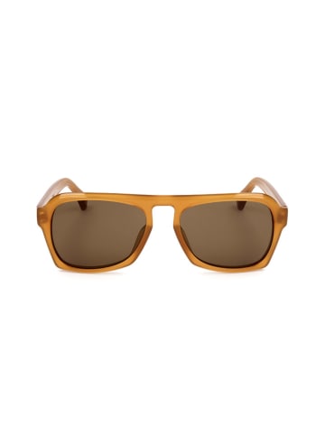 Linda Farrow Męskie okulary przeciwsłoneczne w kolorze pomarańczowo-jasnobrązowym