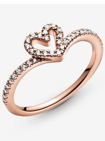 Pandora Rosévergold. Ring mit Edelsteinen