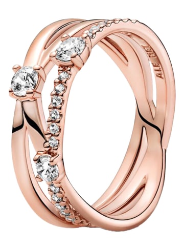 Pandora Rosévergulde ring met edelstenen