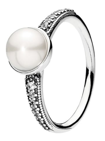 Pandora Silber-Ring mit Perle und Edelsteinen