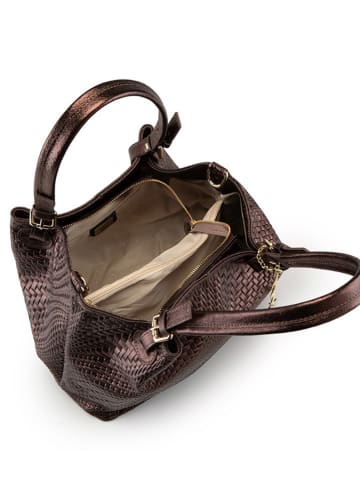 Anna Morellini Leren handtas "Eloisa" koperkleurig - (B)38 x (H)28 x (D)16 cm