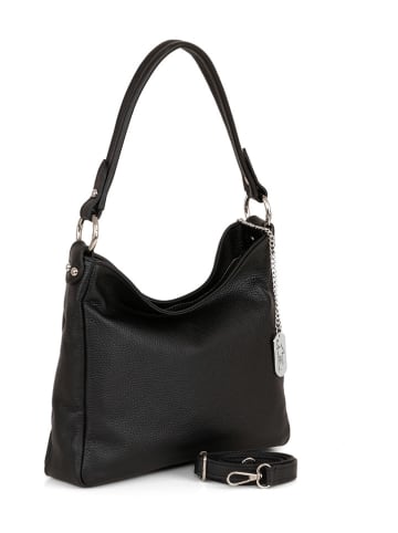 Anna Morellini Leder-Henkeltasche "Paolina" in Schwarz - (B)28 x (H)24 x (T)8 cm