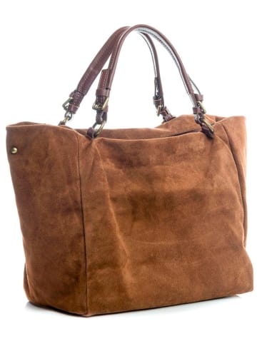 Lucca Baldi Skórzany shopper bag w kolorze jasnobrązowym - 45 x 50 x 20 cm
