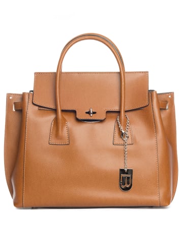 Lucca Baldi Skórzany shopper bag "Pomarance" w kolorze jasnobrązowym - 40 x 40 x 14 cm
