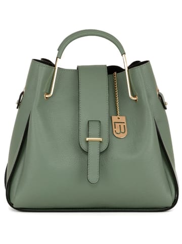 Lucca Baldi Leder-Henkeltasche "Vinci" in Mint - (B)33 x (H)38 x (T)13 cm