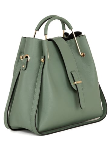 Lucca Baldi Leder-Henkeltasche "Vinci" in Mint - (B)33 x (H)38 x (T)13 cm