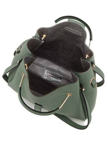 Lucca Baldi Leder-Henkeltasche "Vinci" in Mint - (B)33 x (H)38 x (T)13 cm