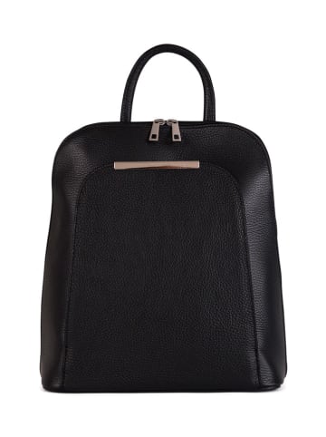 Lucca Baldi Skórzany plecak w kolorze czarnym - 35 x 33 x 12 cm