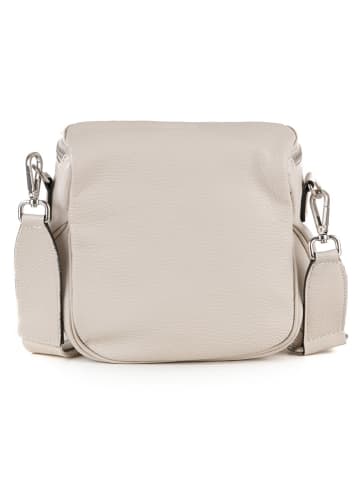 Lucca Baldi Leren schoudertas "Favara" crème - (B)24 x (H)19 x (D)7 cm