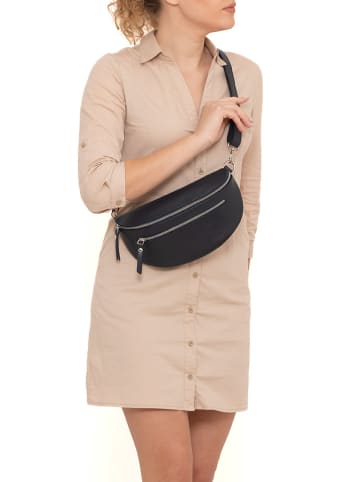 Lucca Baldi Leder-Gürteltasche "Burano" in Dunkelblau - (B)30 x (H)19 x (T)2 cm