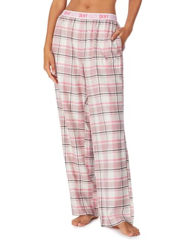 DKNY Pyjama-Hose in Rosa/ Creme
