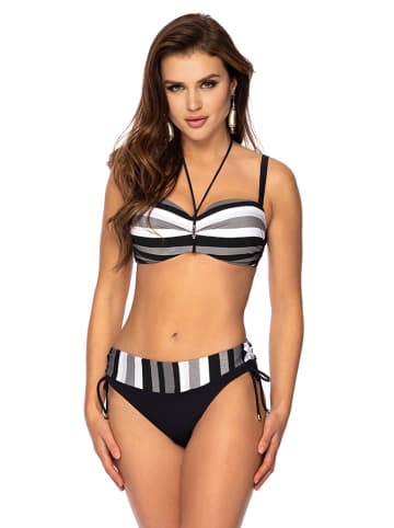Meriell Club Bikini in Schwarz/ Grau/ Weiß