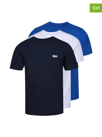 DKNY 3er-Set: Shirts in Dunkelblau/ Weiß/ Blau