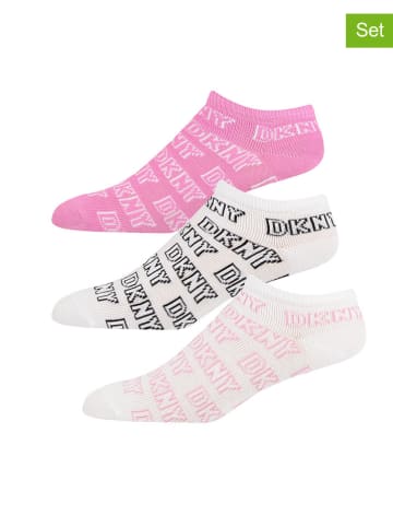 DKNY 3er-Set: Socken in Weiß/ Pink