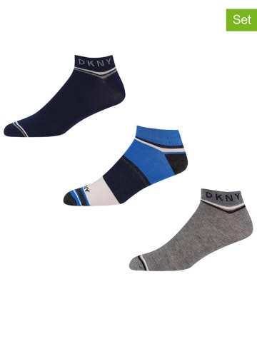 DKNY 3er-Set: Socken in Grau/ Dunkelblau