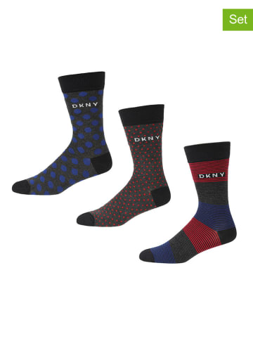 DKNY 3er-Set: Socken in Anthrazit/ Bunt