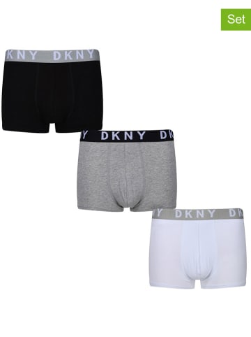 DKNY 3-delige set: boxershorts wit/zwart/grijs