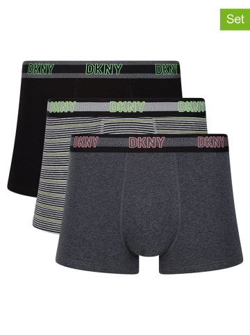 DKNY 3-delige set: boxershorts grijs/zwart