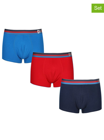 DKNY 3-delige set: boxershorts donkerblauw/rood/blauw