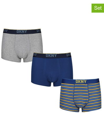DKNY 3-delige set: boxershorts donkerblauw/grijs