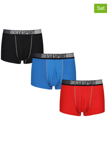DKNY 3-delige set: boxershorts zwart/rood/blauw
