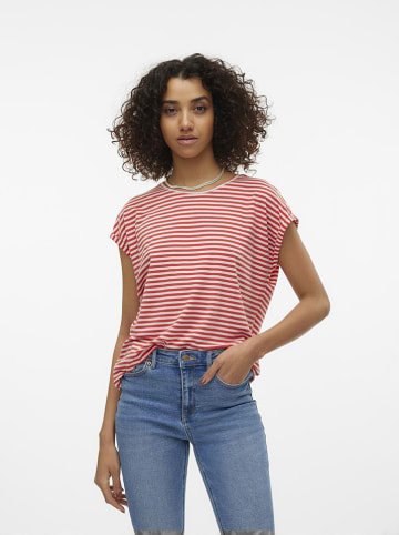 Vero Moda Koszulka "Ava" w kolorze czerwonym-kremowym