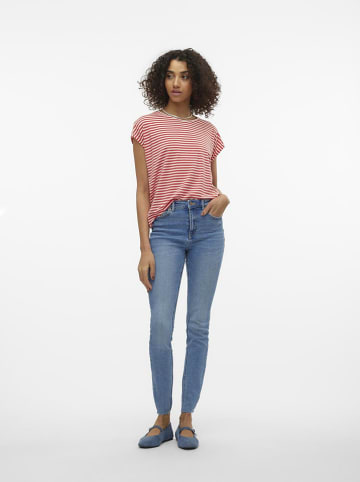 Vero Moda Koszulka "Ava" w kolorze czerwonym-kremowym