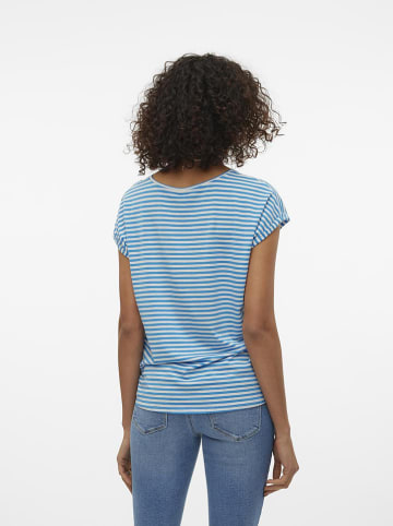 Vero Moda Koszulka "Ava" w kolorze błękitno-kremowym