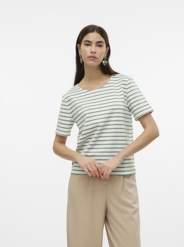 Vero Moda Shirt "Abby" in Weiß/ Grün