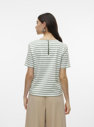 Vero Moda Shirt "Abby" in Weiß/ Grün