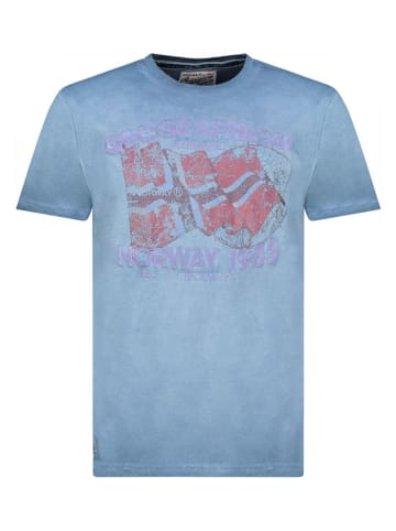 Geographical Norway Shirt "Japoral" in Blau