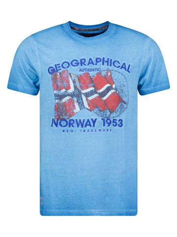 Geographical Norway Shirt "Japoral" in Hellblau