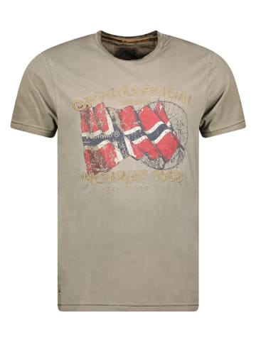 Geographical Norway Koszulka "Japoral" w kolorze khaki